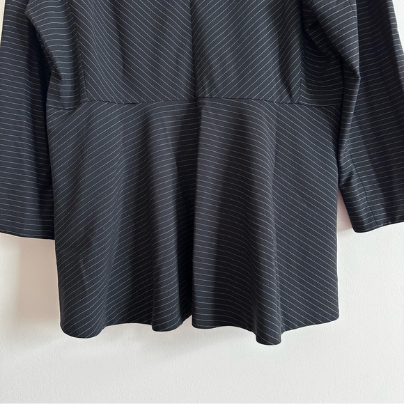 Anne Klein Black Pinstripe Top - Picture 11 of 15